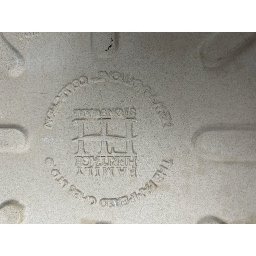 Beige Oval Stoneware Baking Roaster Pan 13x9" Pampered Chef Heritage Collection - Picture 8 of 8